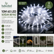 10 Metre 100 LED Boncuk Lamba Beyaz Işık