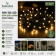 10 Metre 100 LED Gün Işığı Dekoratif Işık Zinciri | Siyah Kablo | Bahçe, Balkon ve Parti Aydınlatması