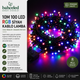10 Metre 100 LED RGB Işık Zinciri | Siyah Kablo Dekoratif Bahçe ve Balkon Aydınlatması