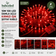 10 Metre 100 LED Kırmızı Damla Uçlu Işık Zinciri | Şeffaf Kablo | Bahceled