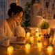 2 Metre 10 LED Pilli Ananas Işık Zinciri | 2 Modlu Dekoratif LED Aydınlatma